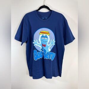 KAWS x Monsters Boo Berry Blue Mens T-Shirt NWOT Size L